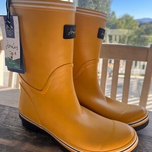 Joules Yellow Mid-Calf Rain Boots